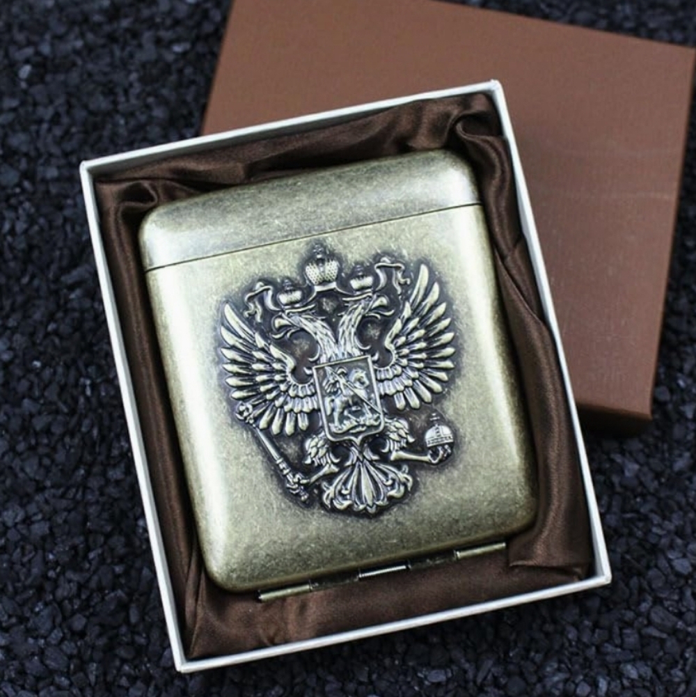 🔴NIB! Russian Empire Coat Of Arms Cigarette Case or Business Card Holder